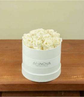Flower Box - Rose Stabilizzate - Colore Bianco