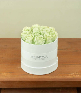 Flower Box - Rose Stabilizzate - Colore Verde